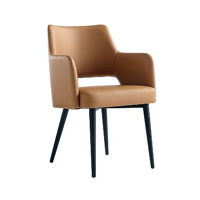 MANHATTAN COMFORT Tremont Upholstered Metal Dining Armchair Set of 2