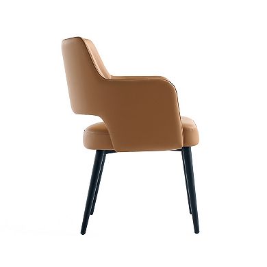 MANHATTAN COMFORT Tremont Upholstered Metal Dining Armchair Set of 2