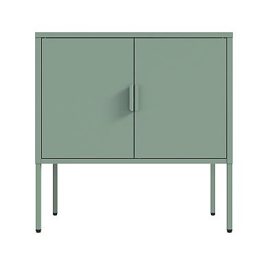 MANHATTAN COMFORT Ava 24-Inch 2-Shelf Metal Accent Cabinet