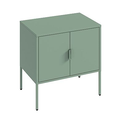 MANHATTAN COMFORT Ava 24-Inch 2-Shelf Metal Accent Cabinet