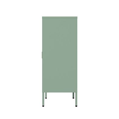 MANHATTAN COMFORT Naomi 32-Inch Modern 2-Shelf Metal Accent Cabinet