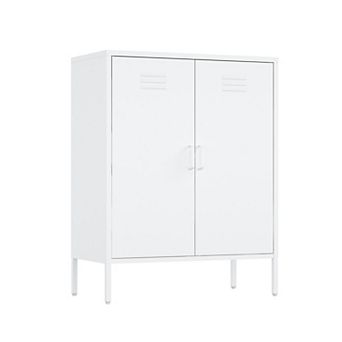 MANHATTAN COMFORT Naomi 32-Inch Modern 2-Shelf Metal Accent Cabinet