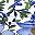 Floral White Blue