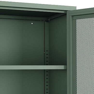 MANHATTAN COMFORT Amelia 32-Inch Metal Accent Cabinet with 3 Shelves