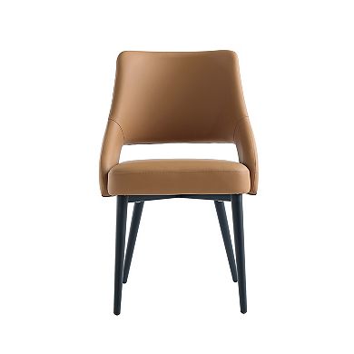 MANHATTAN COMFORT Tremont Upholstered Metal Dining Chair with Backrest