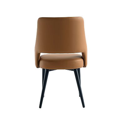 MANHATTAN COMFORT Tremont Upholstered Metal Dining Chair with Backrest