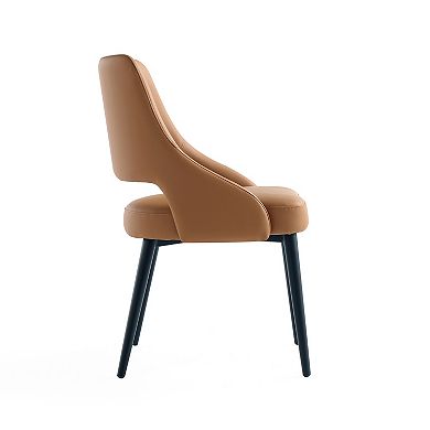 MANHATTAN COMFORT Tremont Upholstered Metal Dining Chair with Backrest