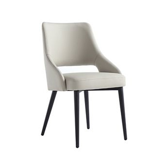 MANHATTAN COMFORT Tremont Upholstered Metal Dining Chair with Backrest