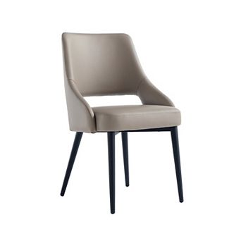 MANHATTAN COMFORT Tremont Upholstered Metal Dining Chair with Backrest