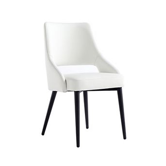 MANHATTAN COMFORT Tremont Upholstered Metal Dining Chair with Backrest