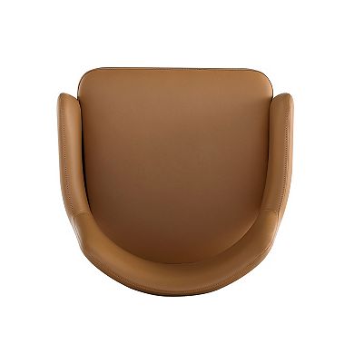 MANHATTAN COMFORT Tremont Upholstered Metal Dining Armchair with Armrests