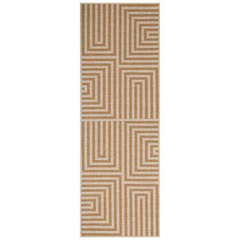 Washable Jute-Style Rug Indoor Outdoor Farmhouse Area Rug with Non-Slip Backing