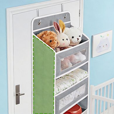 Over The Door 5 Shelf Storage Organizer, 44LB Load, 10 Pockets, Easy Access
