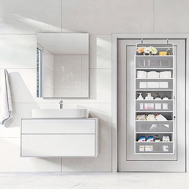 Over The Door 5 Shelf Storage Organizer, 44LB Load, 10 Pockets, Easy Access