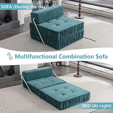 GOODSILO Convertible Modular Sectional Sofa Bed with Removable Cushions