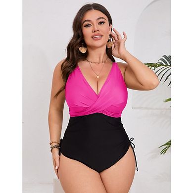 Women Tummy Control One Piece Swimsuit Push Up Bathing Suit Full Coverage Slimming Swimwear