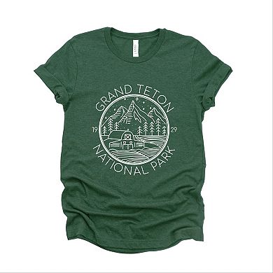 Grand Teton National Park - Women's Short Sleeve Graphic T-Shirt