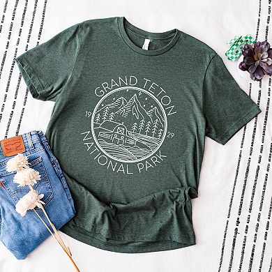 Grand Teton National Park - Women's Short Sleeve Graphic T-Shirt