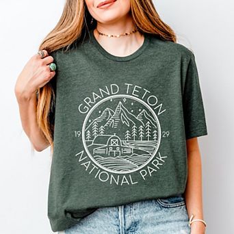 Grand Teton National Park - Women's Short Sleeve Graphic T-Shirt