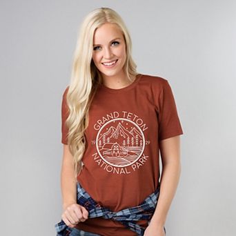 Grand Teton National Park - Women's Short Sleeve Graphic T-Shirt