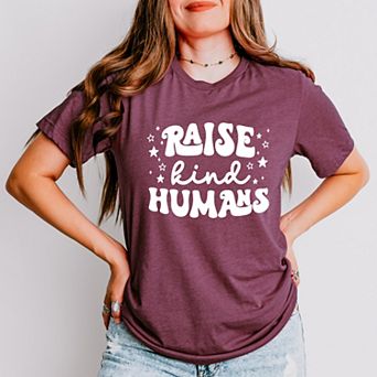 Raise Kind Humans Retro - Women's Short Sleeve Graphic T-Shirt