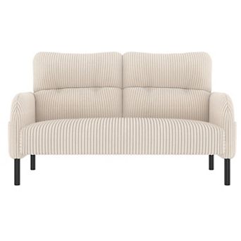 GOODSILO Comfortable Corduroy Double Sofa for Living Rooms and Bedrooms
