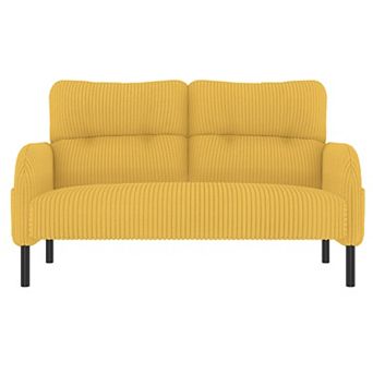 GOODSILO Comfortable Corduroy Double Sofa for Living Rooms and Bedrooms