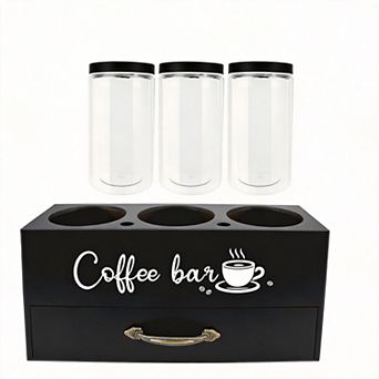 54 oz Coffee Canister Set with Shelf Storage Container 3 pc