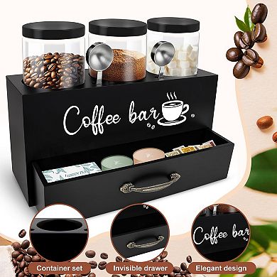 54 oz Coffee Canister Set with Shelf Storage Container 3pc