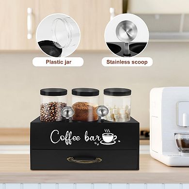 54 oz Coffee Canister Set with Shelf Storage Container 3pc