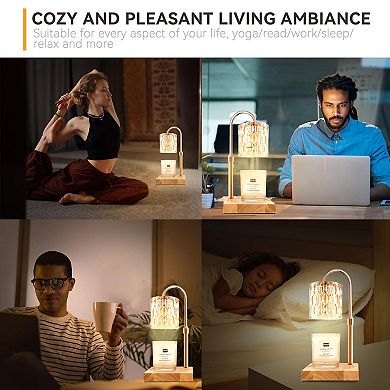 Candle Warmer Lamp with Dimmable Timer & Adjustable Height: Perfect Gift for Home Decor