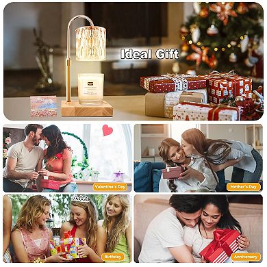 Candle Warmer Lamp with Dimmable Timer & Adjustable Height: Perfect Gift for Home Decor