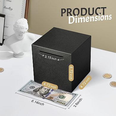 Unbreakable Stainless Steel Adults Piggy Bank 4.72-inch