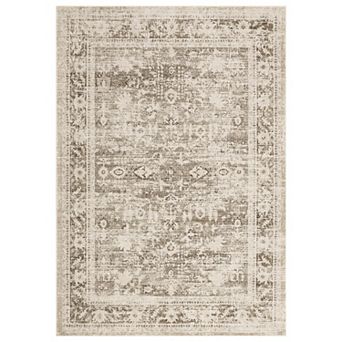 Classic Floral Vintage Collection Handmade Oriental Medallion Distressed Area Rug