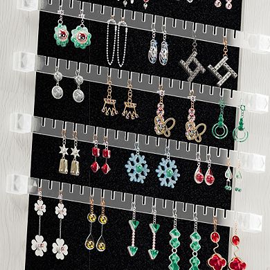 Jewelry Cabinet with Full-Length Illuminated Mirror and Stand, Lockable Storage Cabinet, White