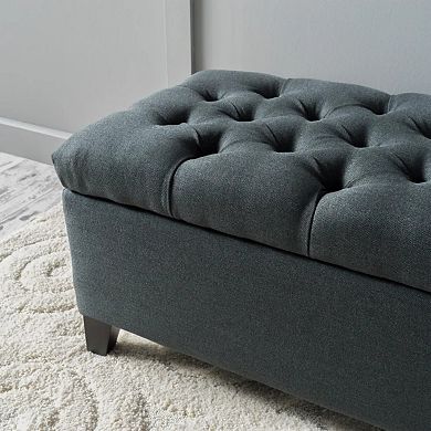 Storage Ottoman Bench, Diamond Stitch Design with Lift-Top Lid, 51" Wide for Living Room