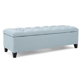 Storage Ottoman Bench, Diamond Stitch Design with Lift-Top Lid, 51" Wide for Living Room