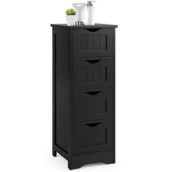 4-Drawer Freestanding Floor Storage Cabinet with Anti-Tip Device