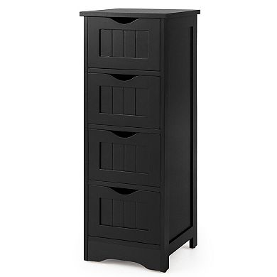 4-Drawer Freestanding Floor Storage Cabinet with Anti-Tip Device