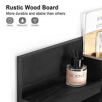 Wall Key Holder With Shelf Mail Organizer