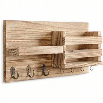 Wall Key Holder With Shelf Mail Organizer