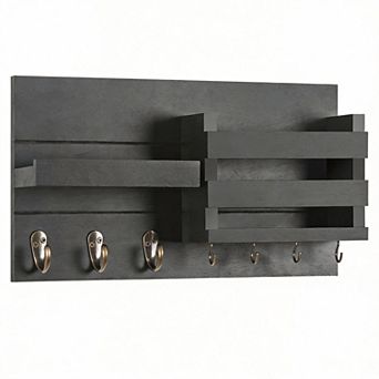Wall Key Holder With Shelf Mail Organizer
