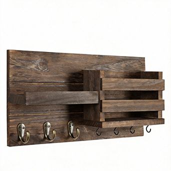 Wall Key Holder With Shelf Mail Organizer