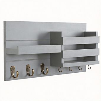 Wall Key Holder With Shelf Mail Organizer