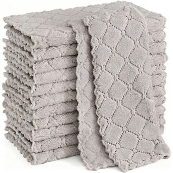 12 Pack Microfiber Dish Cloths: Soft, Absorbent, Durable, Multi-Purpose