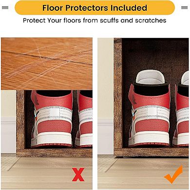 Shoe Storage Bench with Cushion, 3-Tier Adjustable Shelf Shoe Cabinet, Small Shoe Rack Bench