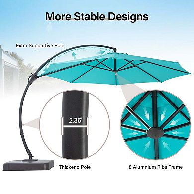 12ft Premium Cantilever Umbrella for Spacious Outdoor Living