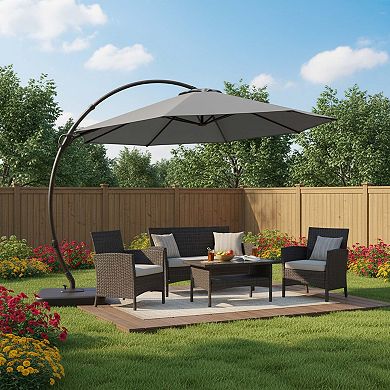 12ft Premium Cantilever Umbrella for Spacious Outdoor Living