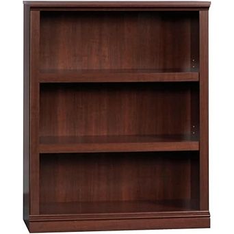 ZUQIETA 3-Shelf Storage Bookcase - Versatile Organizer in Select Cherry Finish
