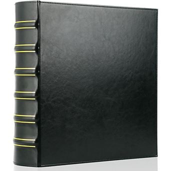 Vintage Leather Three Ring Binder 2 Inch for Photo Album and Office Use